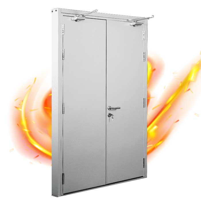 Cửa Thép Chống Cháy EI90 2 Cánh Mở 1 Chiều